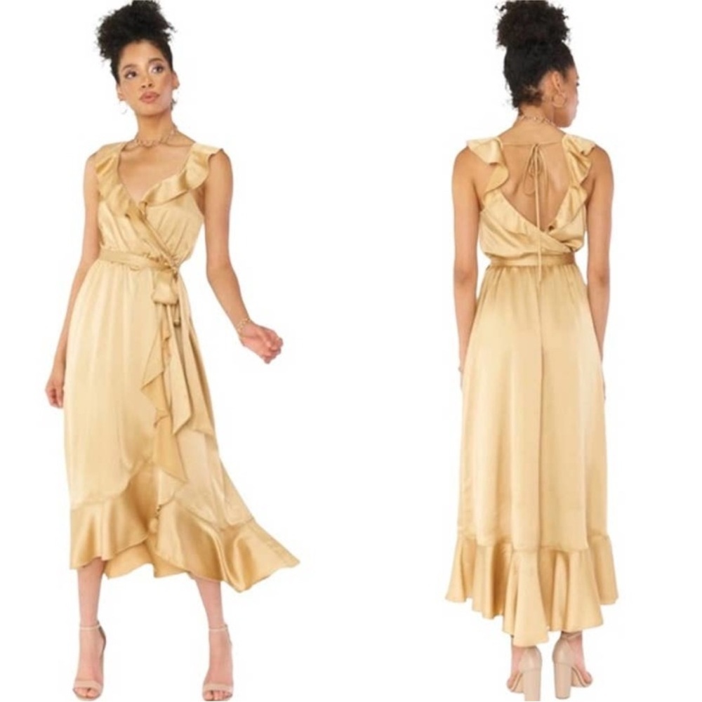 NWOT SHOW ME YOUR MUMU - Samantha Ruffle Wrap Dress size XL - Picture 2 of 3